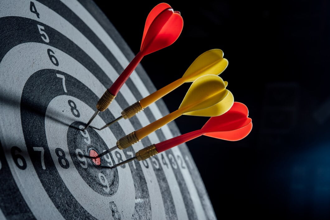 Como o Marketing impacta o crescimento dos negócios? 1 setas dardos no conceito de negócio de centro de destino