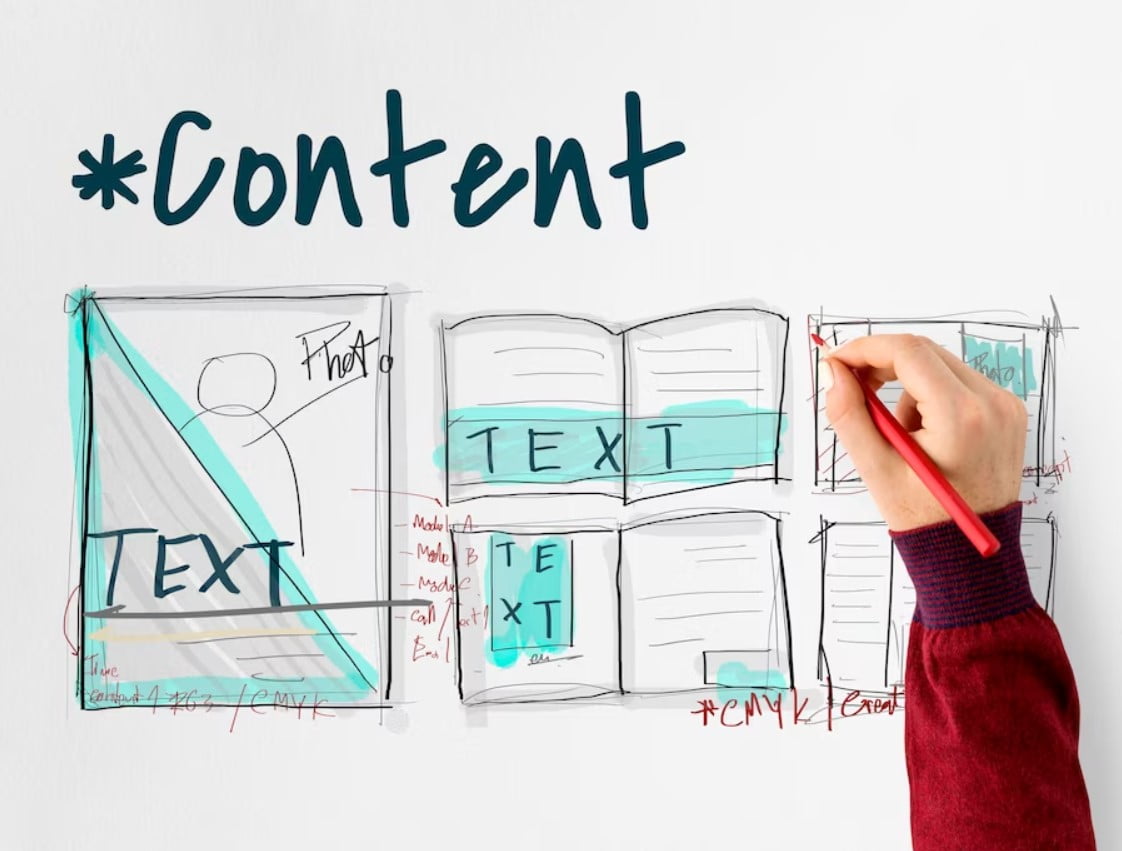 Marketing de Conteúdo: Do Planejamento à Execução 1 Gráfico de rascunho de design de layout de e-book