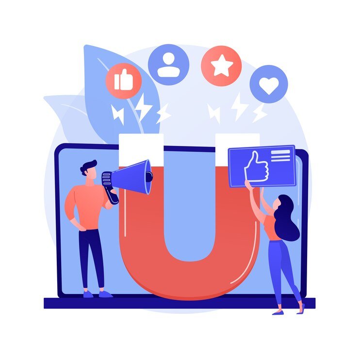 Conceito abstrato de marketing de engajamento
