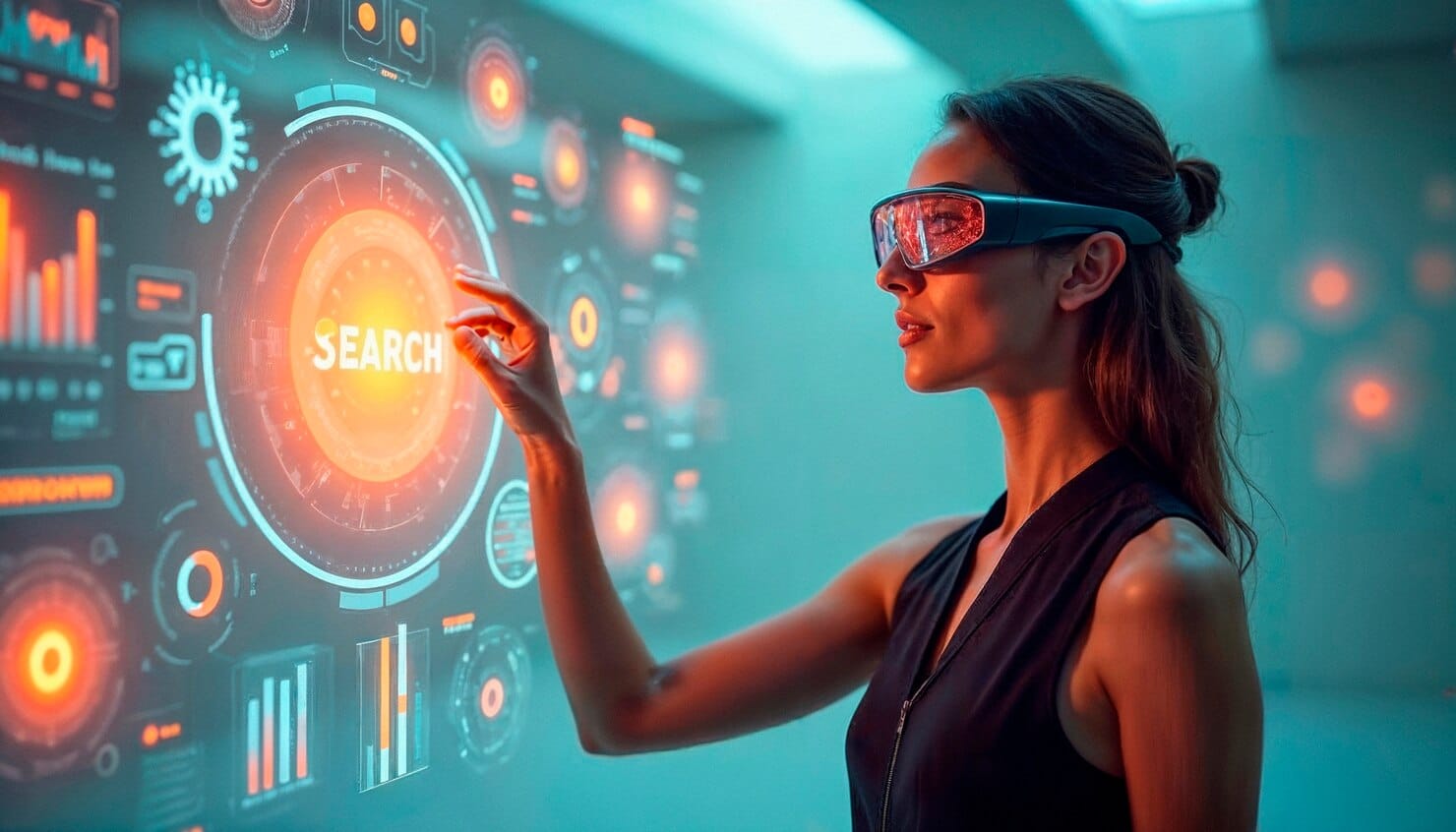 Holograma de tecnologia futurista
