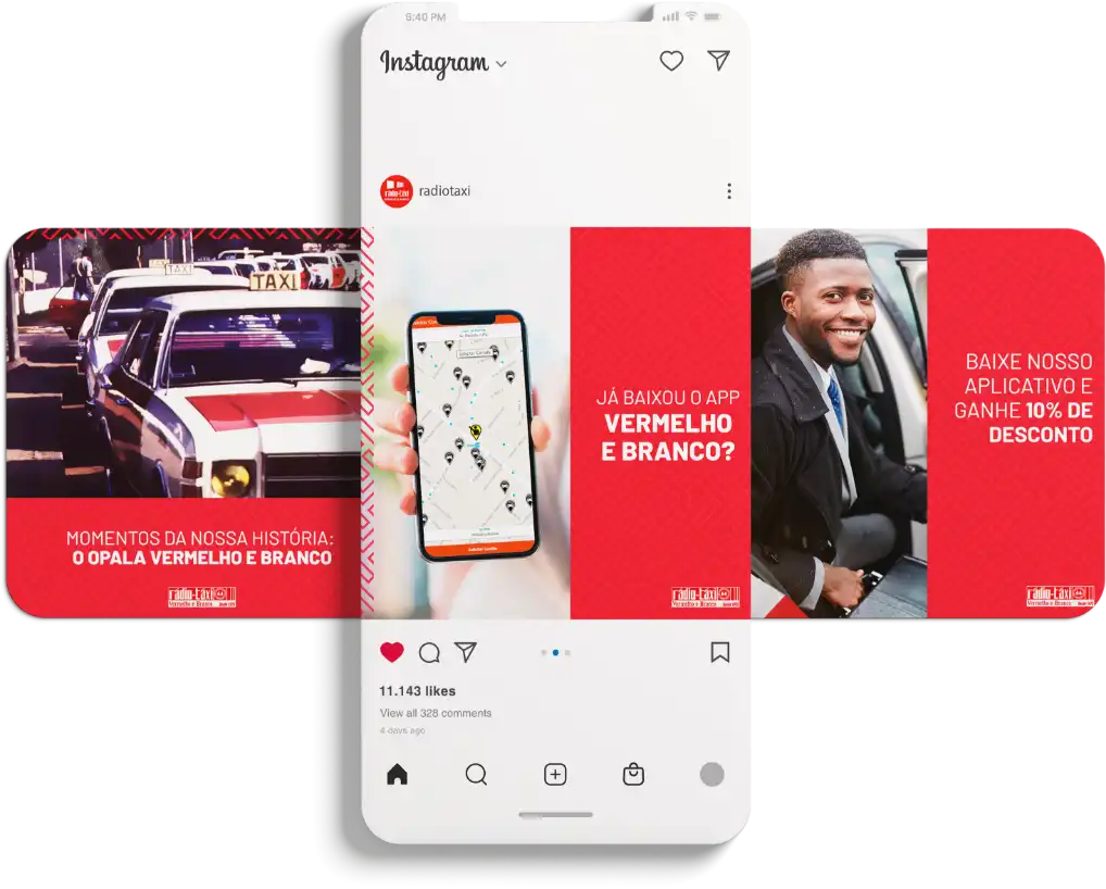 Rádio Táxi Vermelho e Branco 3 Agência de Marketing e Publicidade - CMLO