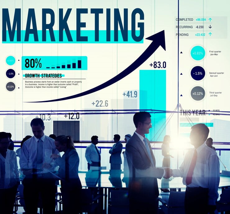 Marketing market strategy planning business concept