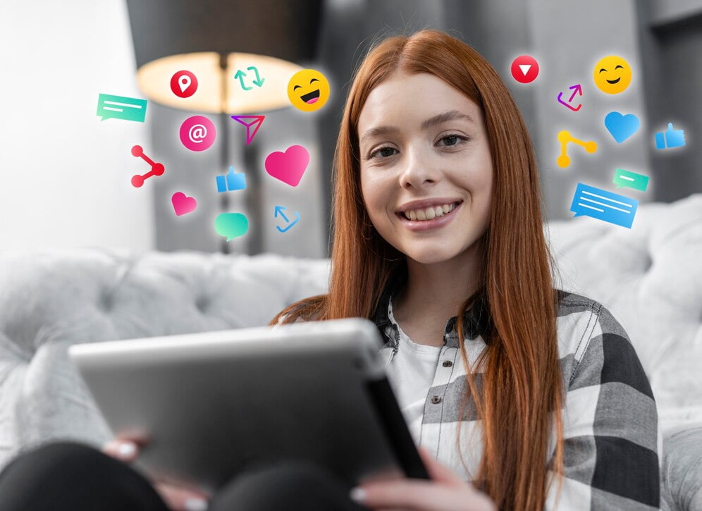 Conteúdo Interativo: Como Aplicar Em Cada Etapa Do Funil De Marketing Conceito de marketing de mídia social para marketing com aplicativos