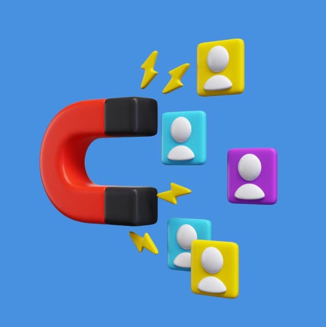Renderização 3D do ícone de marketing de mídia social