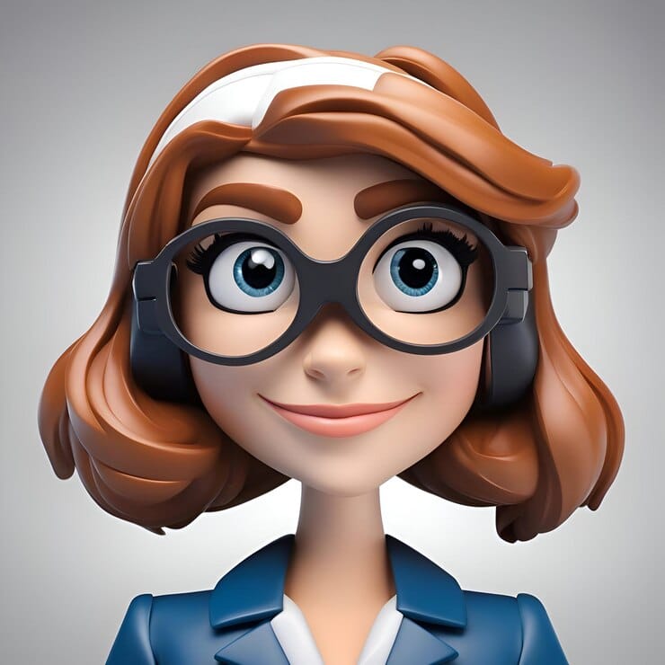 Mulher de negócios bonita com fone de ouvido renderização 3d Desenho digital de computador