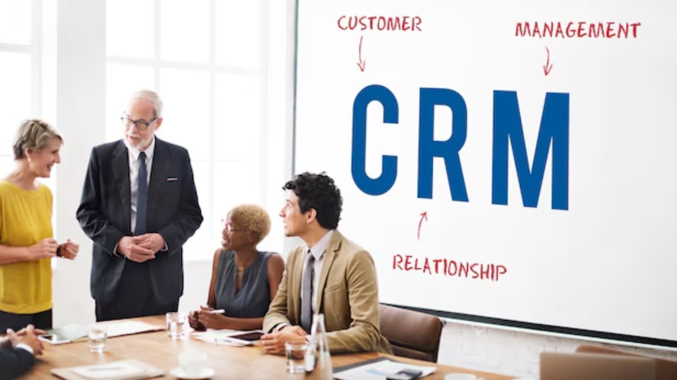 Conceito de marketing de estratégia de empresa de negócios de CRM
