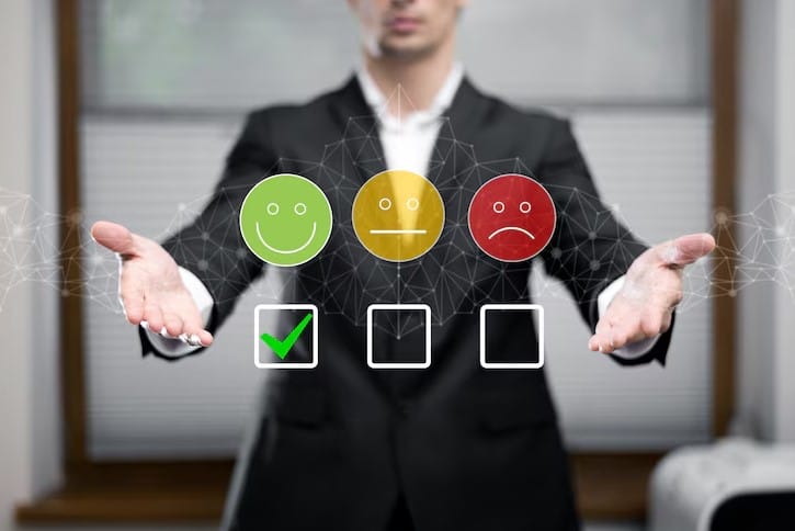 Tenha o foco na experiência do cliente Colagem do conceito de experiência do cliente