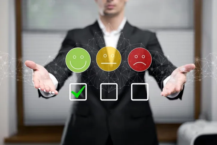Tenha o foco na experiência do cliente Colagem do conceito de experiência do cliente