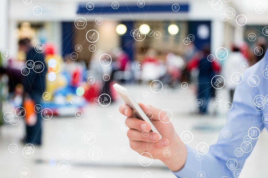 Integração multicanal Conceito conexão de rede