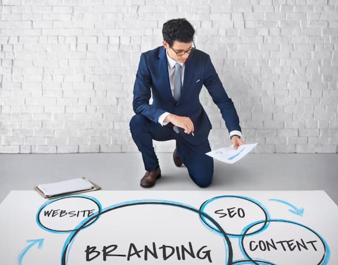 Crie uma presença online estratégica Gráficos de fidelidade de branding de marketing digital
