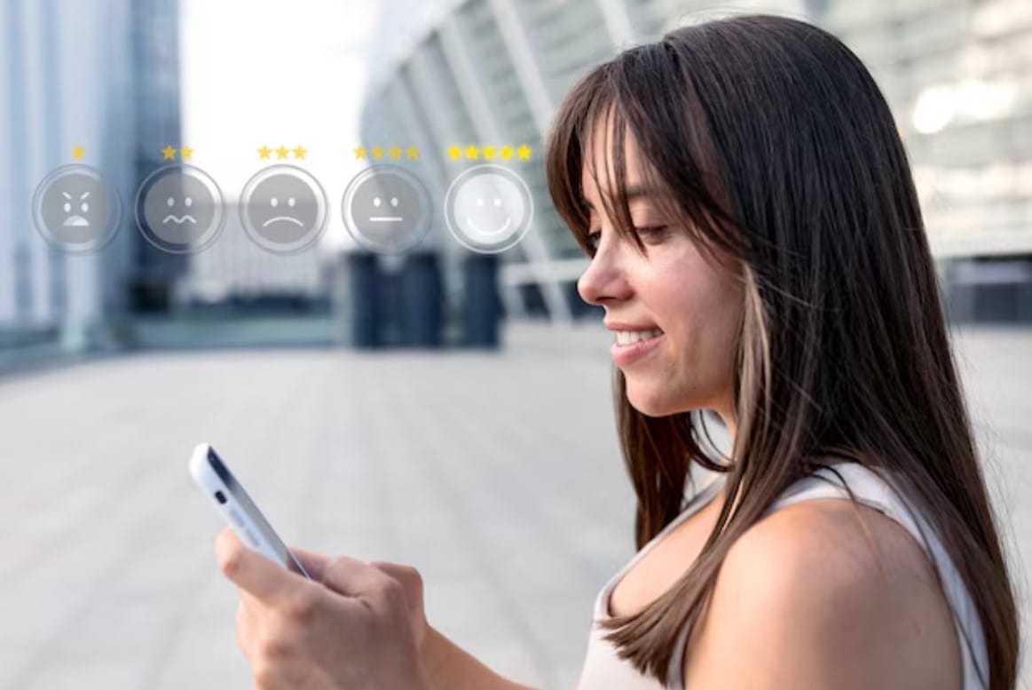 Como usar IA para transformar a Experiência do Cliente Colagem do conceito de experiência do cliente