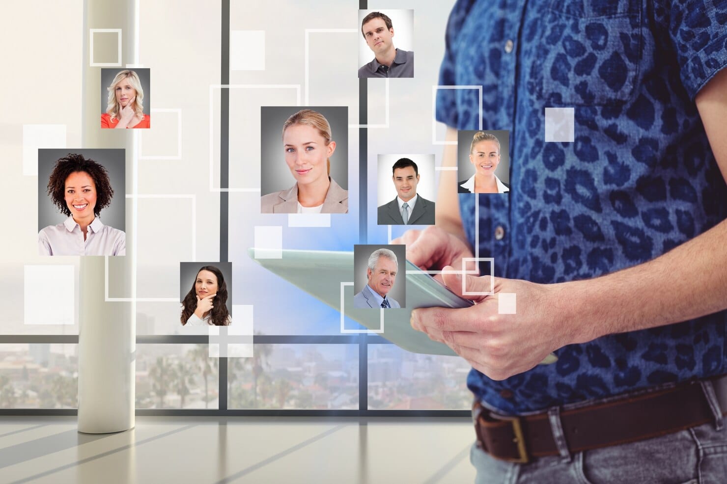 Segmentação inteligente de públicos Empresário usando um aplicativo para entrar em contato com seus colegas