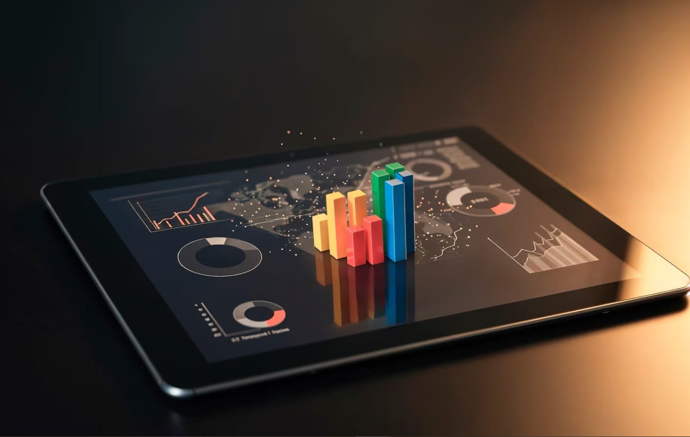 Análise de dados em tablet