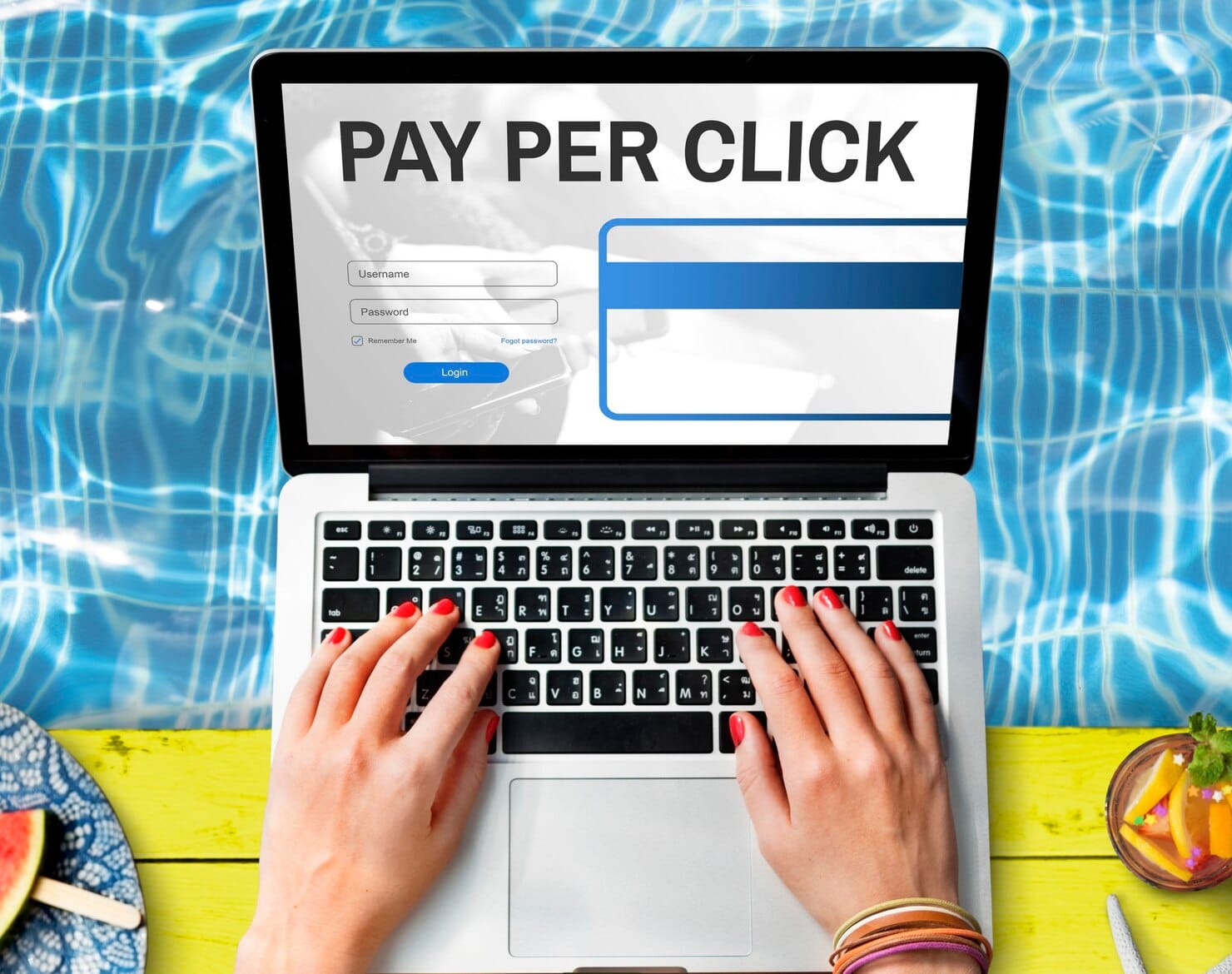 Conceito gráfico de pagamento do site de login com pagamento por clique
